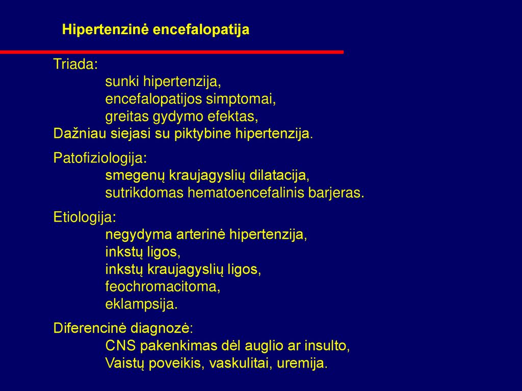 encefalopatija hipertenzija nedopuštena trgovina hipertenzije